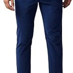 BASICS Tapered Fit Ensign Blue Stretch Corduroy Trousers-image-23
