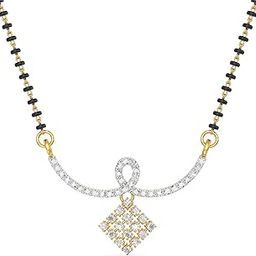 18k (750) Yellow Gold and Diamond Mangalsutra for Women-image-74