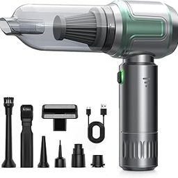 Ecoflick Car Vacuum Portable Cordless, 16000PA Powerful Car Vacuum Cleaner, 7 in 1 Mini Vacuum Handheld Rechargeable, Air Duster, Dual Filter for Cars, Home, Office, Pet-14