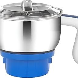 AtLoGs- PIGEON Small/Chutney Jar for "Torrent, Black Pearl, Super Storm, Estella, Scarlet, Egnite" Mixer Grinders (500 ml, Stainless Steel) (Blue)-picture-21