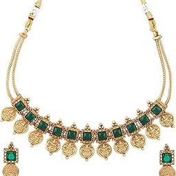 | Handcrafted Traditional Necklace Set for Women & Girls ? Ethnic Jewelry with Matching Earrings Lightweight And Elegant Design-28