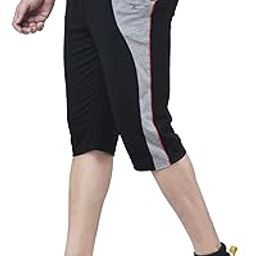 I Bulls, Hosiery Cotton Regular Fit Three Quarters/Three Fourths/Three by Fourth /3/4 / Capri for Men- Casual/Sports Wear with Zip Lock Pockets-image-32