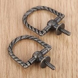 SHIPLORD® Elegant Antique Bronze Drawer Pulls: Vintage Ring Handles for Cabinets Furniture & Jewelry Boxes - 28x22mm Braided Zinc Alloy-image-24