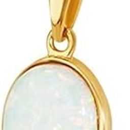 7.25 Ratti Natural A+ Quality Opal Gold Plated Pendant Locket (Australian Opal) Certified Astrological Gemstone By Lab Certified-picture-24