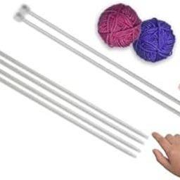 NTGS ProjectsforSchool Knitting Needle Combo No 7 Single Sided, Pair of 2 and no 9 Double Sided, Pair of 4 (Multicolour)-0