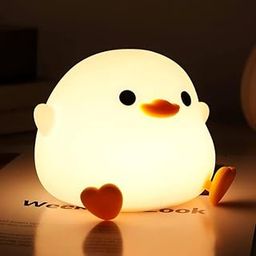 ACORMEK Dodo Duck Night Light Cute Duck Lamp Rechargeable Dimmable Nightlight Silicone LED Bedside Lamp Nursery Nightlight with 30 Minutes Timer and Touch-Sensitive for Bedrooms(Multicolor)-image-90