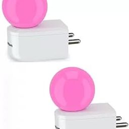 CROMPTON 0.5 W Decorative Plug Play Night Bulb (Pink Pack of 2)-17