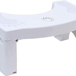 Folding Squatting Toilet Stool ABS Plastic Non-Slip Foldable Bathroom Stools Toilet Step Stool Kids Comfortable Squat Aid Stool with Aromatherapy Clean Toilet Air-3