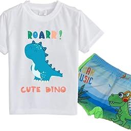 Unisex Swimming Costume for Kids Boys and Girls (Style-Dino, Assorted Trunk Design/Color May Vary)-image-64