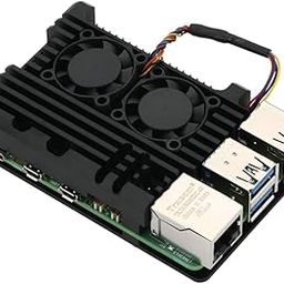 Raspberry Pi 5 Aluminum Case with Dual Cooling Fan Metal Shell Black Enclosure Compatible with RaspberryPi 5 (with Dual Fan) - 2 Phase Line-image-86