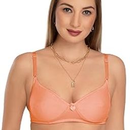 Women Cotton Seamless Lightly Padded Wirefree Full Coverage Bra-image-1