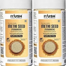 IYUSH Herbal Ayurveda Organic Methi Powder for Hair Growth | Methi Powder for Eating | Fenugreek Powder for Face | Fenugreek Powder for Hair | (pack of 2, 100gm each)-picture-39