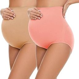 Women's High Waist Cotton Stretch Briefs | Full Coverage Maternity Panties | Ideal for Pregnancy & C-Section Recovery | Comfort Combo Pack | Pack of 2-image-4