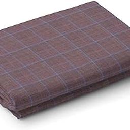 Light Maroon Checks Terry Rayon Suit/Trouser Fabric for Men (Light Maroon, Free Size)-picture-35