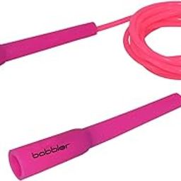 Babbler BS-300 Pink Skipping Rope With 5mm Coloured Rope With Rope Adjuster and Slim Handle Long Size For Easy Grip (Tin Box Packing), Pack of 1 Piece Fitness Jump Rope-image-35
