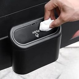 CPHREX Car Trash Bin Protable Dustbin With Push Function Lid, Automatic Push Button Open Cap, Leakproof Car Mesh Mini Holder, Storage Box with Hanging Holder Vehicle, Home, Office (Pack Of 1)-image-8