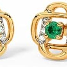 9 KT Yellow Gold Infinite Twist Gemstone Pendant for Women-image-63