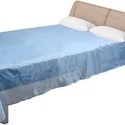 Aqbah Waterproof Plastic Mattress Protection Sheet for Baby and Adult Bed (Size 6X7 ft Blue)-image-104