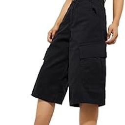 Alaya F x URB_N Women Solid Cargo Shorts-image-24