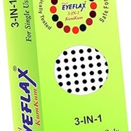 Pearl Eyeflax Kumkum Bindi Black Round Box with 15 Flaps (Size 8 Diameter 2.5 mm) (Black)-11