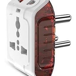 Generic 16A 3 Pin International Travel Adaptor, White and Orange Combo, Suitable for Class I and II Electrical Appliances-40