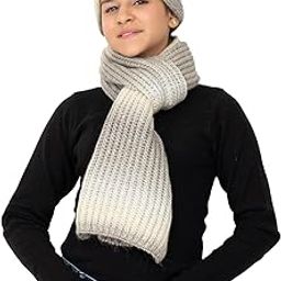 Girls Soft Acrylic Knitted Warm Headband and Muffler Set Pack of 2-image-65