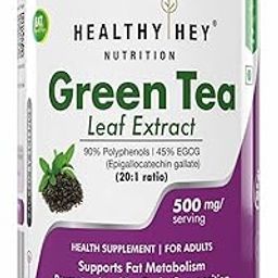 HealthyHey Nutrition Green Tea Extract - 90% Polyphenols & 45% EGCG - 20:1 ratio -90 Veg. Capsules-picture-18