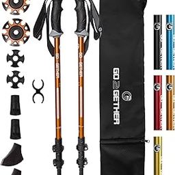 Go2gether -Hiker- Trekking Poles Telescopic Aircraft Aluminum Alloy (Pack of 2 Poles)-image-49