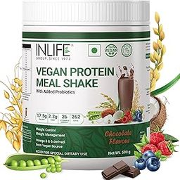 INLIFE Plant Based Meal Replacement Shake | Plant Protein Powder (17.5 Protein) Sugar Free, Lactose Free | Added Probiotics, 500g (500g, Chocolate)-27