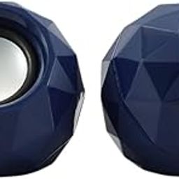 Zeb Crystal 2.0 Multimedia Speaker, USB Interface, 3.5mm Jack, Power Input DC-5V, Volume Control, Stylish Design, Colour (Blue+Black).-2