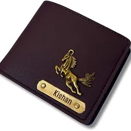 Plexicrafts Personalized Leather Wallet for Men – Slim & Stylish Custom Name Wallet with Charm – Unique Birthday & Anniversary Gift for Husband, Boyfriend, Dad, Employees & Clients – Brown-picture-9