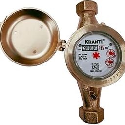Kranti ISI Marked Water Meter Class A | Water Flow Meter | Brasss Water Meter | Heavy Water Meter | 25 MM/ 1 inch Water Flow Meter Male Thread (25 MM)-19