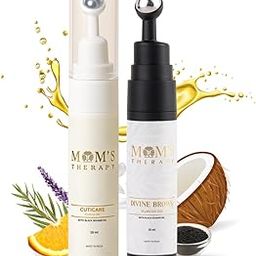 MOM’S THERAPY Eyebrow Growth Oil Infused with Castor, Black Sesame & Vitamin E for Thicker Brows - Nail and Cuticle Oil w/Lavender, Orange & Tea Tree for Nourished Cuticles - Roll-On Set (15ML Each)-image-14