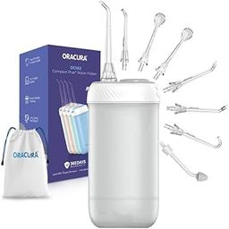 ORACURA® OC180 Dental PRO Compact PLUS Water Flosser® | 365 Days Warranty | 4 Vibrant Colors | 4 Modes & 8 Adjustable Water Pressure Settings | 180 ml Tank Capacity | IPX7 Waterproof | Phone Size-Grey-image-2