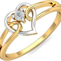 kuberbox 18KT Yellow Gold Forever Mark Ring for Women-picture-25