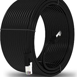 FEDUS 20 Meter Heavy Duty Outdoor Cat6 Cable Weatherproof/UV Resistant 10000mbps Ethernet Cable Suitable for Direct Burial Installations Ethernet Patch LAN Cable,Internet cable Network Cord Black-27