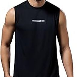Mens Slim Fit Crew Neck Printed Sleeveless Gym Vest with Anti Microbial, Quick Dry Properties for Gym, Workout and Sports-image-78