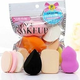 EL Sueno 6 pieces Set Women's Round Soft Makeup Beauty Eye Face Foundation Blender Facial Smooth Powder Puff Cosmetics Blush Applicators Sponges Use for Dry and Wet-11