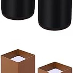 MERISHOPP 4 Furniture Risers Bed Riser Chair Leg Lifts Lifter Black 4x5cm Brown-image-85