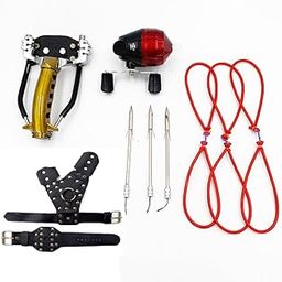 Marksman® Top Metal Fishing Slingshot Catapult Gulel Combo Set (Fishing Gold BL10S Right Hand Combo Set)-picture-12