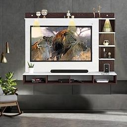 Ankit Crafts The Good Luck HDHMR 32 to 65 Inches Wall TV Entertainment Unit Cabinet Stand Showcase Board Light Panel | 7 Years Warranty | Termite and Water Resistant (White Board - DIY)-image-44
