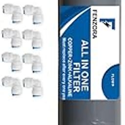 FENZORA Alkaline+Copper+Zinc Water Filter for RO Purifiers – 10 Inch Cartridge to Enhance pH with Elbow Connectors – Mineral Enriching Filter for Improved Water Quality All in ONE Filter-image-38