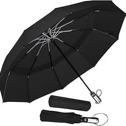 Umbrella for Women Use in Rain Umbrella for Men UV Protection Umbrella for Sun Protection & Rain 3 Fold Umbrella Big Size for Travel Sun Umbrella for Summer, Windproof & Dustproof (Black.)-image-73