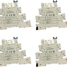 UJEAVETTE 4 Piece Hongfa HF41F PCB Relay 5 PIN Relay Socket 6-24V AC/DC 6A 41F-1Z-C2-1-image-65