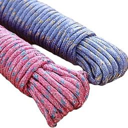 Sakoraware Cloth Line for Drying Clothes | Nylon Braided Cotton Rope 20 Mtr Pack of 2 Durable Strong and Flexible for Outdoor Indoor Use Perfect for Hanging Laundry and Wet Clothes-image-64