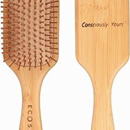 Ecosaa Econature Paddle Bamboo Hair Brush For Women | Wooden Hair Brush for Silky-Smooth Hair | Detangler Hair Brush for Control Hair Breakage & Detangle Knots | Paddle Hair Brush For Hair Growth-image-37