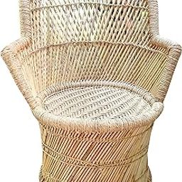 yashika Creations Handicraft !Natural Bamboo(SARKANDA) Mudda Chair with Natural Jute Material-image-2