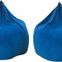 ink craft Bean Bag Cover Without Beans Durable & Stylish Covers for Ultimate Comfort, Machine Washable & Replaceable Covers | Perfect for Home & Office (1+ 1 Combo) (Blue)-picture-20