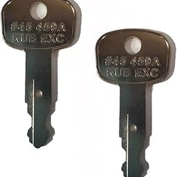 Set of 2 New Key(s) Fits Kubota KX121-3, KX16, KX36-3, KX61-3, KX71-3, KX71-3 KX91-3 KX121-3 KX161-3, KX91-3, U35, U35 KX36-3 Models Interchangeable with ELI80-0101, RC411-53933, RC461-53930-28