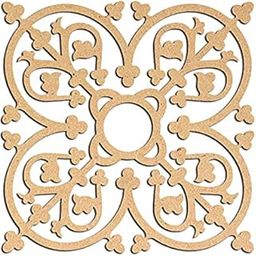 Haoser Pine MDF-3mm Wooden Panel for Room Divider/Partition, Wall Decor Pack of 1 Geometric Laser Cut Carved Panel (Panle-8_LxW-50x50cm)-image-16